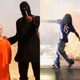 In a video posted Aug. 19, 2014, a jihadist makes threats before beheading journalist James Foley; on Aug. 15, 2014, in Ferguson, Mo., a protester throws a grenade at police during demonstrations over the shooting of Michael Brown.
YouTube screenshot; Scott Olson/Getty Images